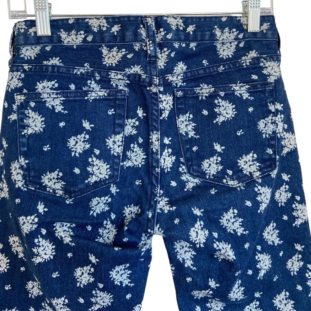 J. Crew Cropped Matchstick Floral Print Jeans
